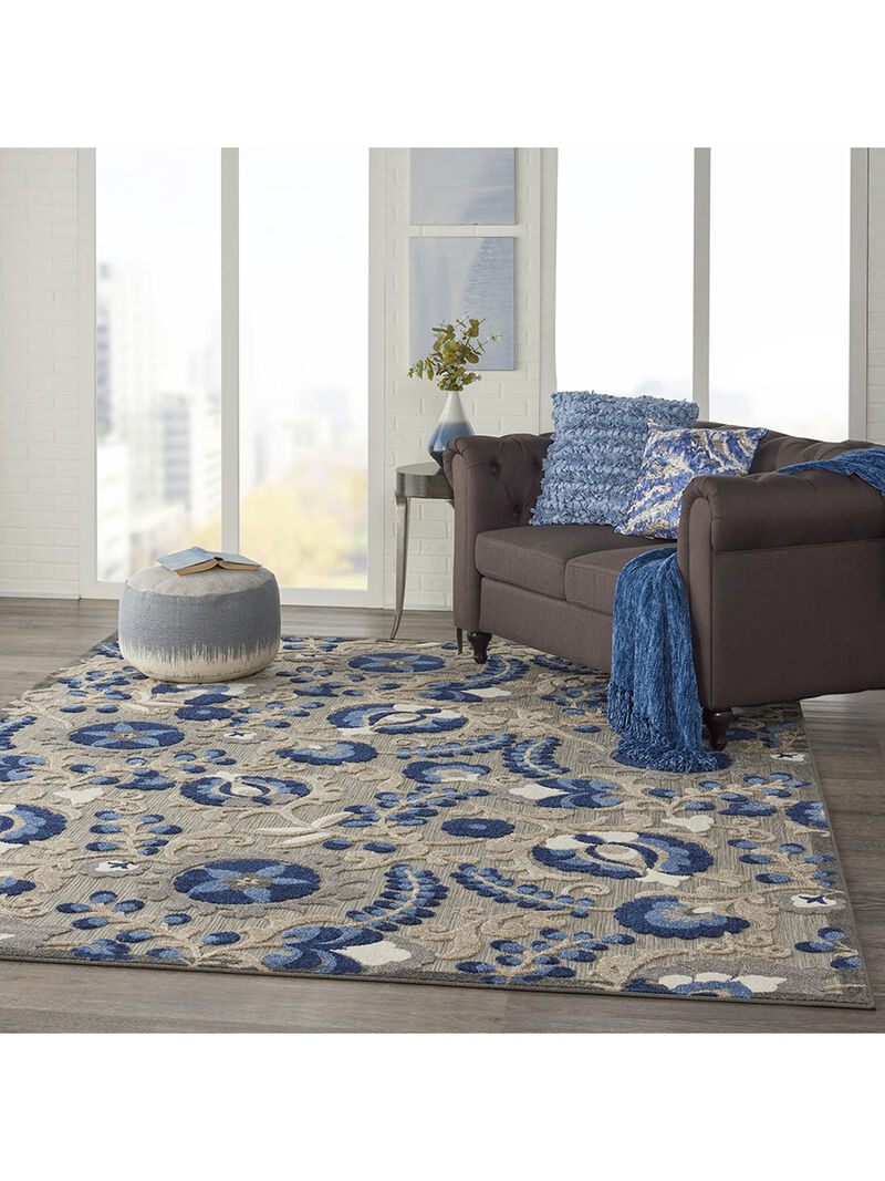 Aloha ALH17 Natural/Blue 6' x 9' Rug
