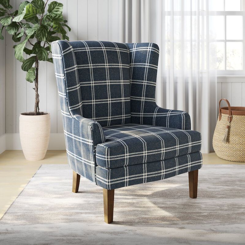 Jofran Lacroix Traditional Upholstered Wingback Accent Chair
