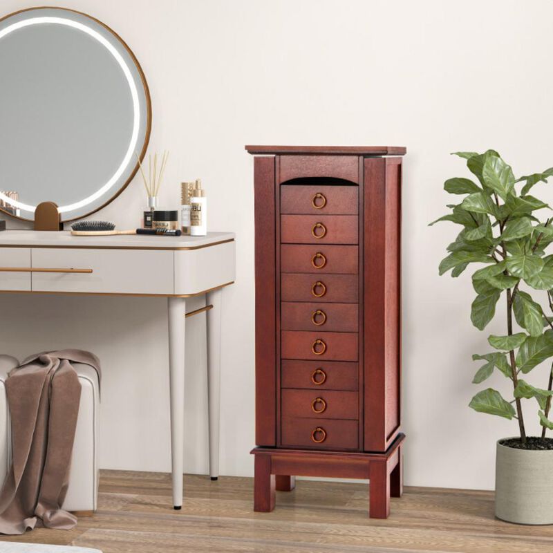 Hivvago Large Capacity Jewelry Storage Cabinet with 9 Drawers