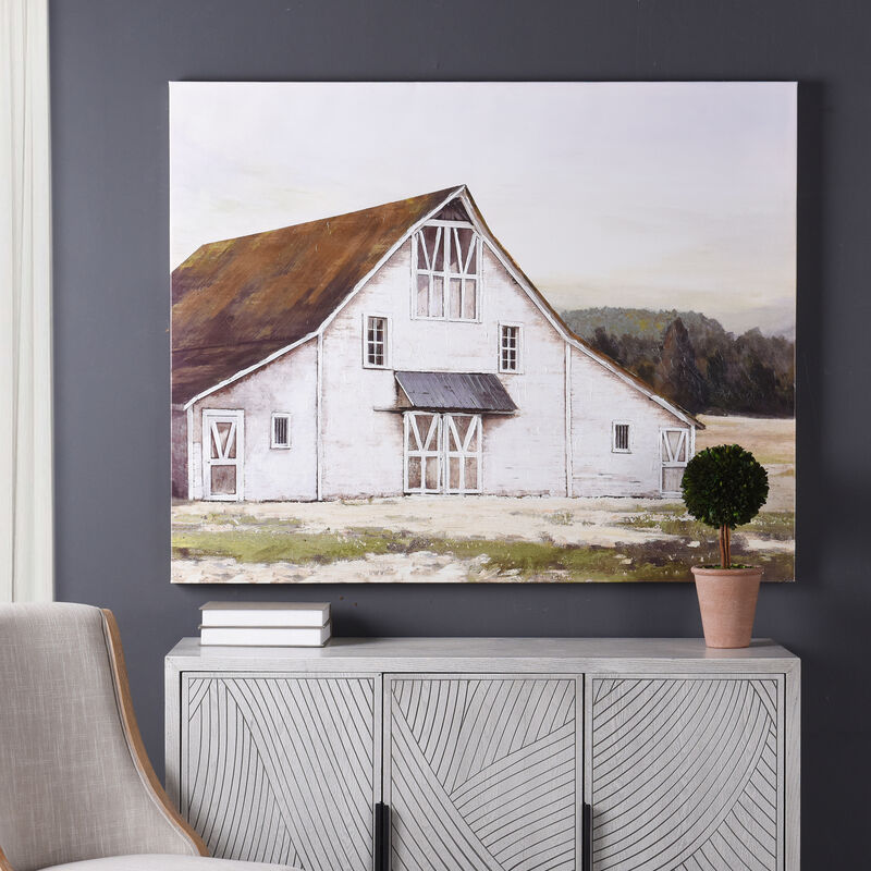 Ole Blanc Barn Framed Print