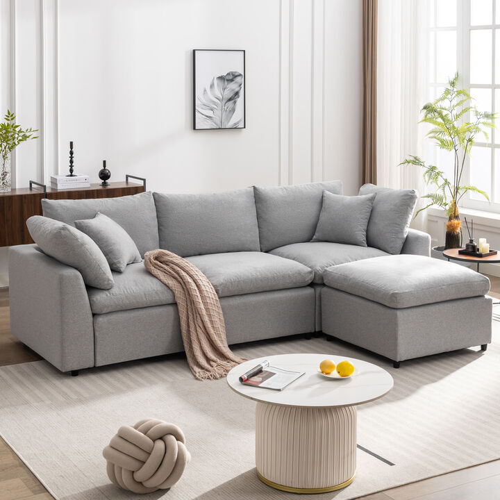Merax Upholstery Convertible Sectional Sofa