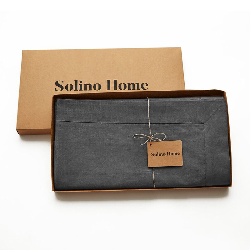 Solino Home Cotton Linen Plain Tablecloth | Dru for Thanksgiving, Christmas