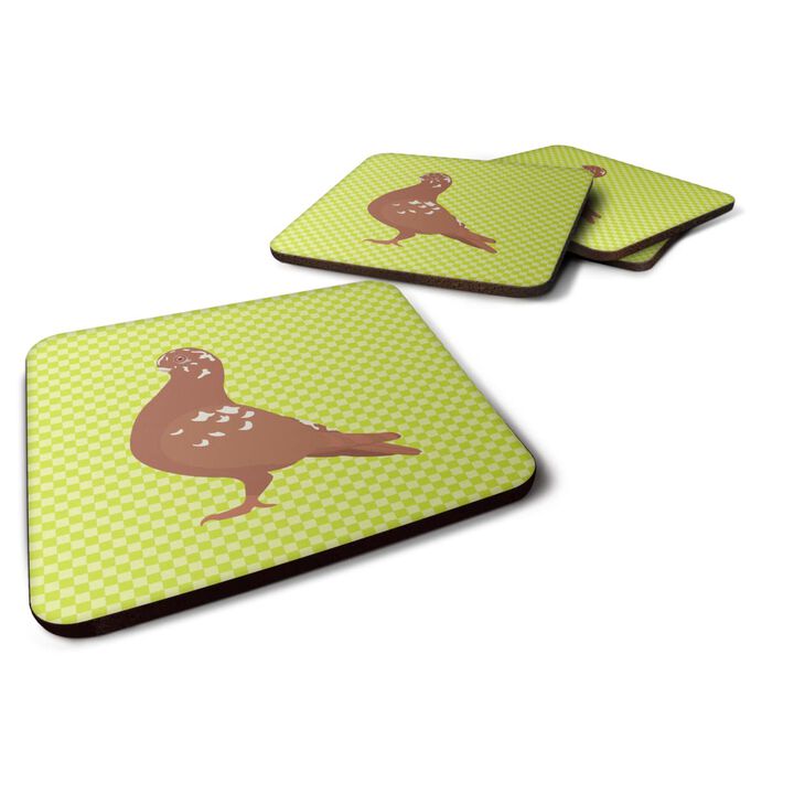 Caroline's Treasures African Owl Pigeon Green Decorative coasters, 3.5, Multicolor
