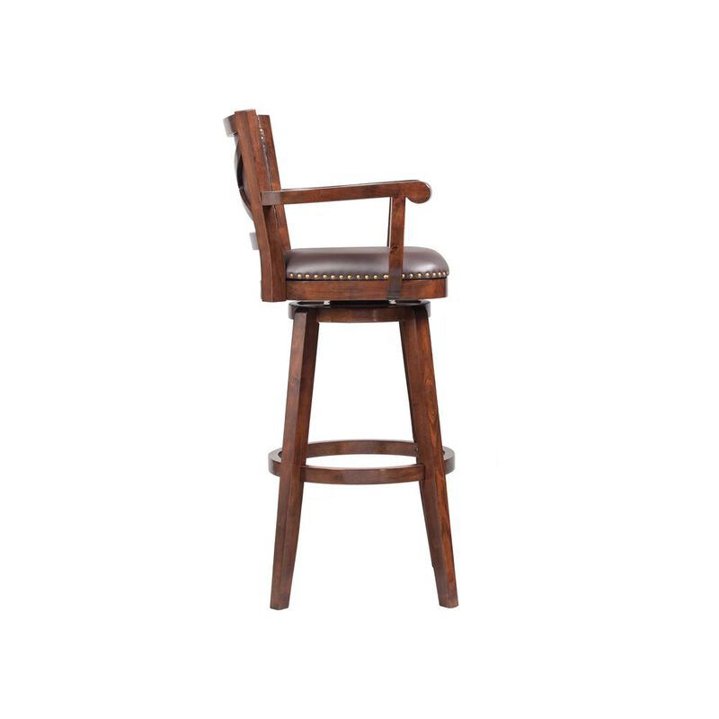Boraam Broadmoor Swivel Extra Tall Barstool [Cappuccino], 34 - Cappuccino