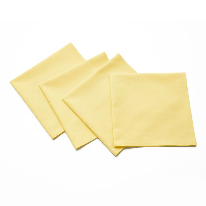 Solino Home 100% Pure Linen Cloth Napkins 20 x 20 Inch Set of 4 | Dru - Cotton Linen Plain Dinner Napkins