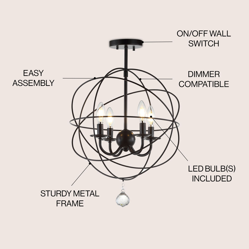 Alma Metal LED Flush Mount