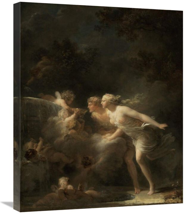 The Fountain of Love-Canvas Art-22x28