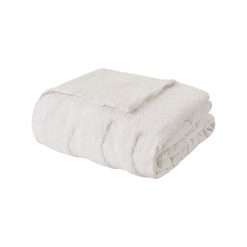Gracie Mills Domenic 3-Piece Palm Chenille Duvet Cover Set