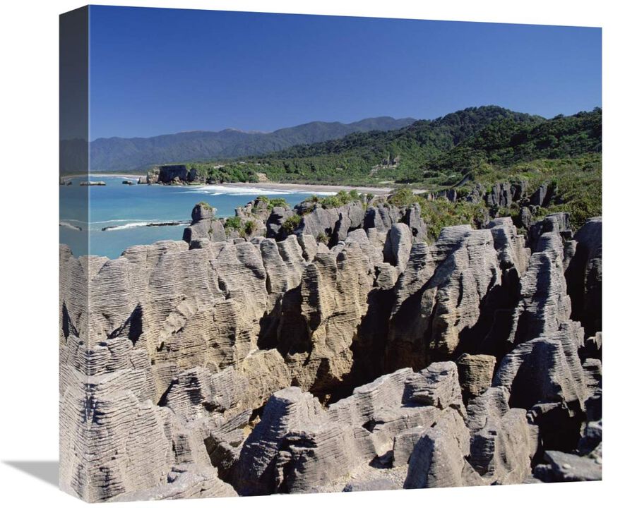 Pancake rocks, Paparoa National Park,  New Zealand-Canvas Art-16x14.88