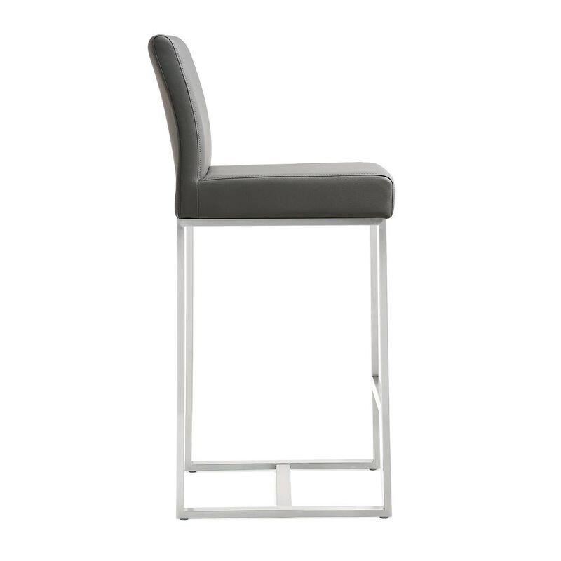 Belen Kox Grey Stainless Steel Counter Stool Set, Belen Kox