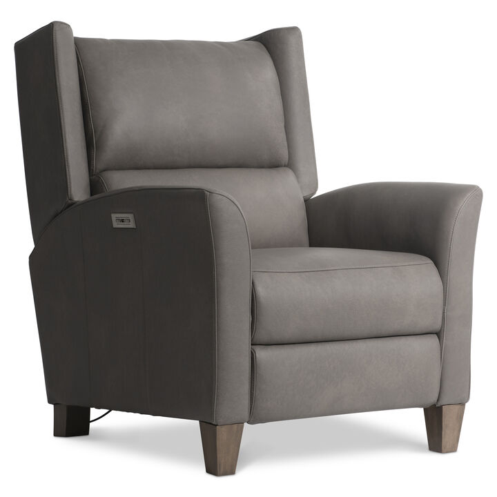 Weller Leather Power Motion Chair in Gray