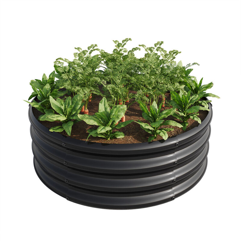 Streamdale Tall Round Metal Raised Garden Bed for Outdoor Vegetables