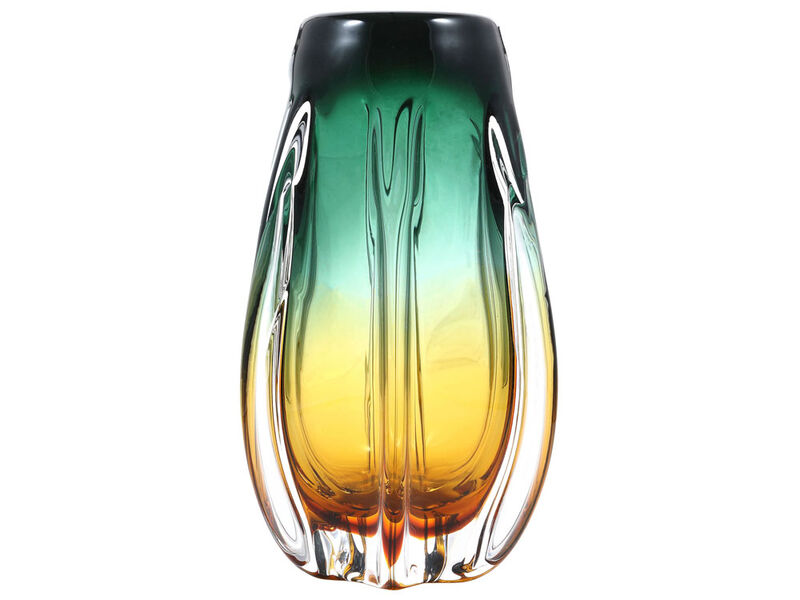 Hand Blown Laine Sommerso Art Glass Vase