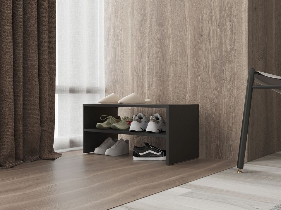 Stackable Shoe Rack Howard, Bedroom, Black