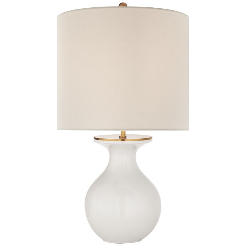 Albie Small Desk Lamp in White