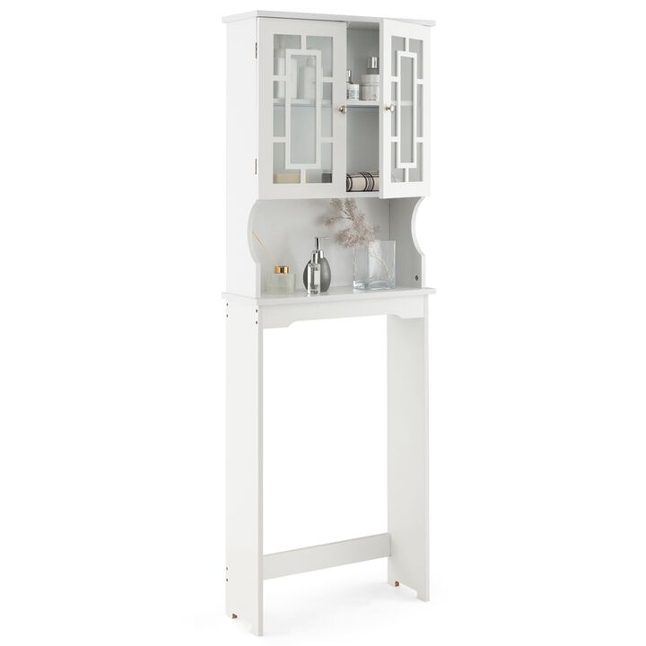 Costway Bathroom Spacesaver Over the Toilet Door Storage Cabinet Tower Organizer White