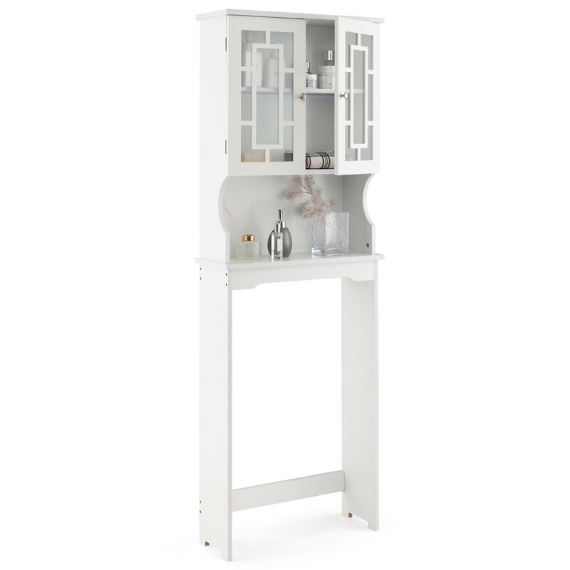 Costway Bathroom Spacesaver Over the Toilet Door Storage Cabinet Tower Organizer White
