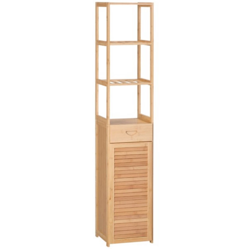 Bathroom Cabinet with Built-in Laundry Basket for Storage and Organization