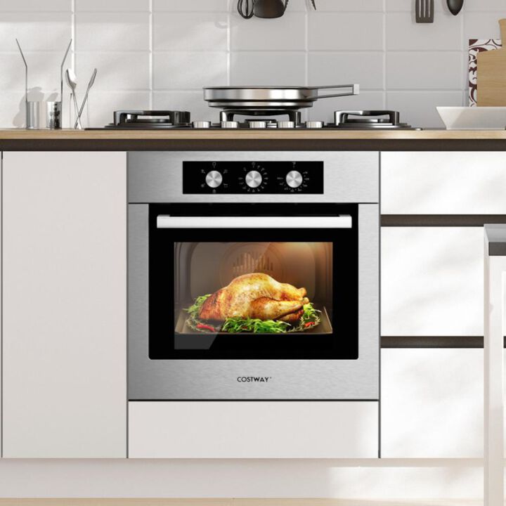 Costway 24 Inch Single Wall Oven 2.47Cu.ft with 5 Cooking Modes
