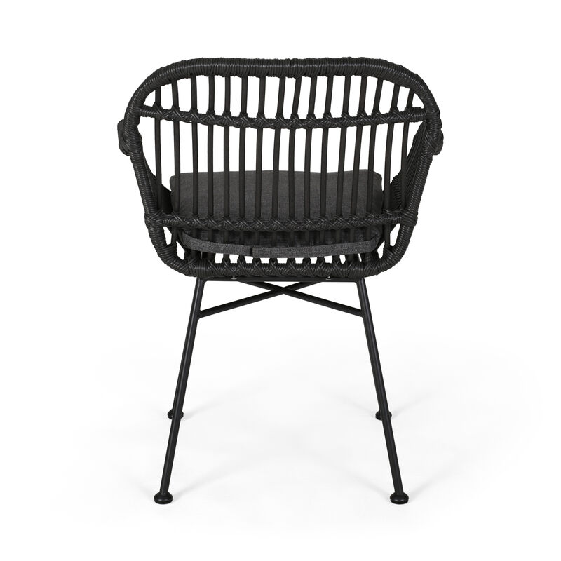 Merax 2 Pieces Outdoor Rattan Chairs with Cushions