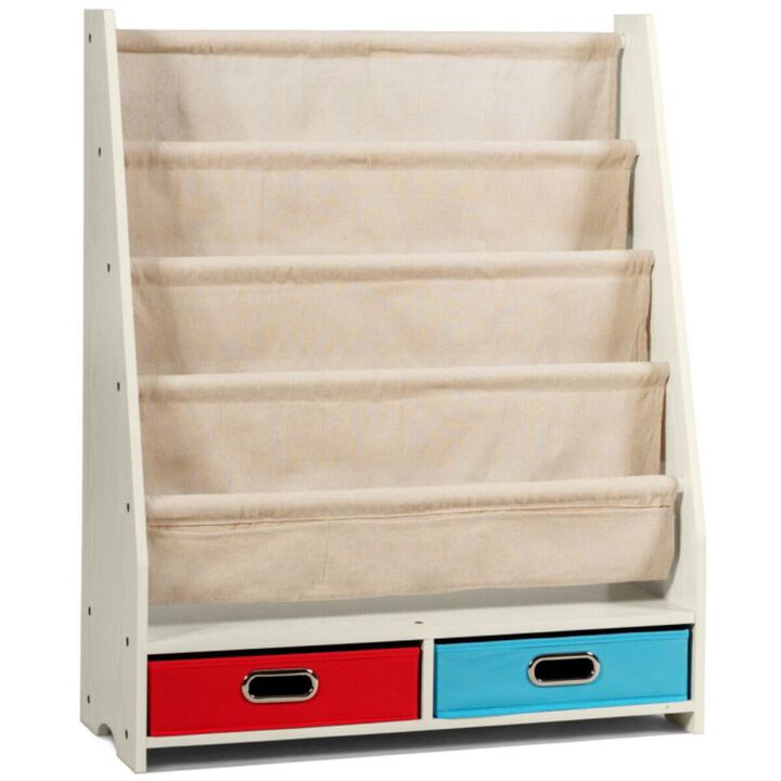 Hivvago Kids Book and Toys Organizer Shelves