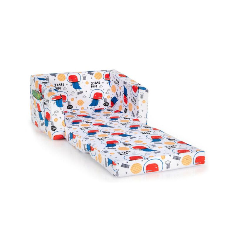 Hivvago 2-in-1 Convertible Kids Sofa with Velvet Fabric