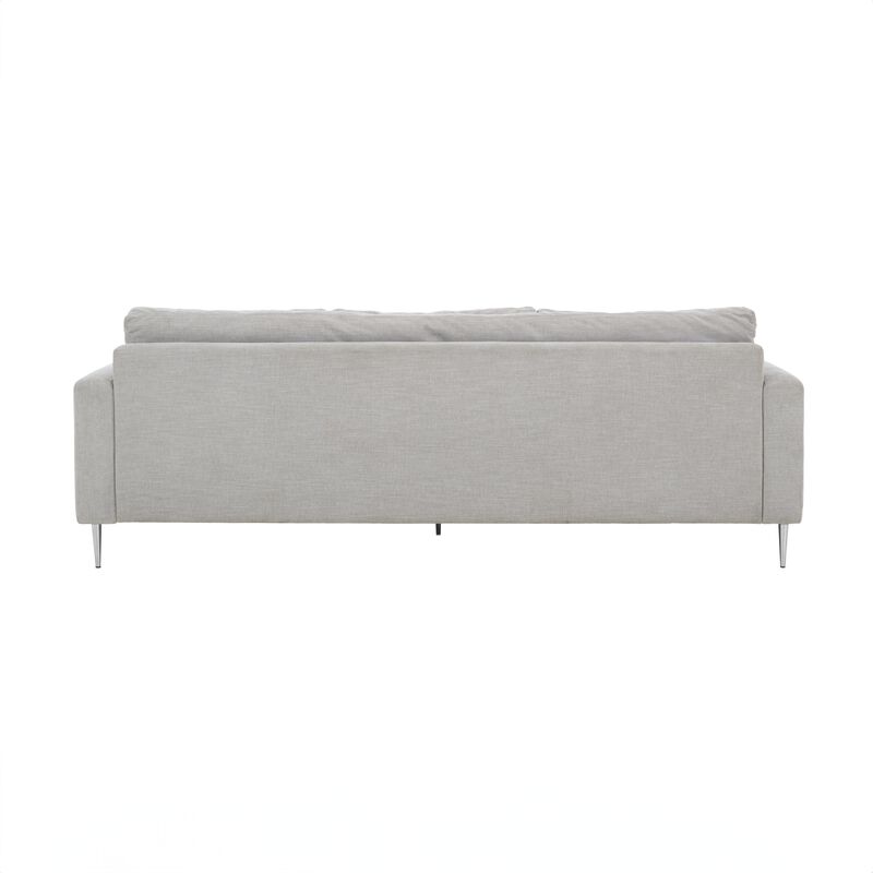 Vari Beige Textured Velvet Lounge Sofa