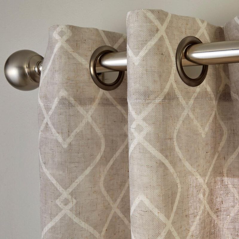 SKL Home By Saturday Knight Ltd Chainlink Window Curtain Panel - 52X63", Linen