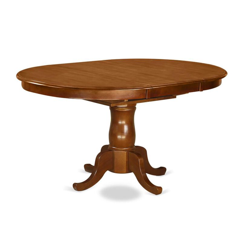East West Furniture 7  Pc  Dining  room  set  for  6-Oval  Dining  Table  with  Leaf  and  6  Dining  Chairs