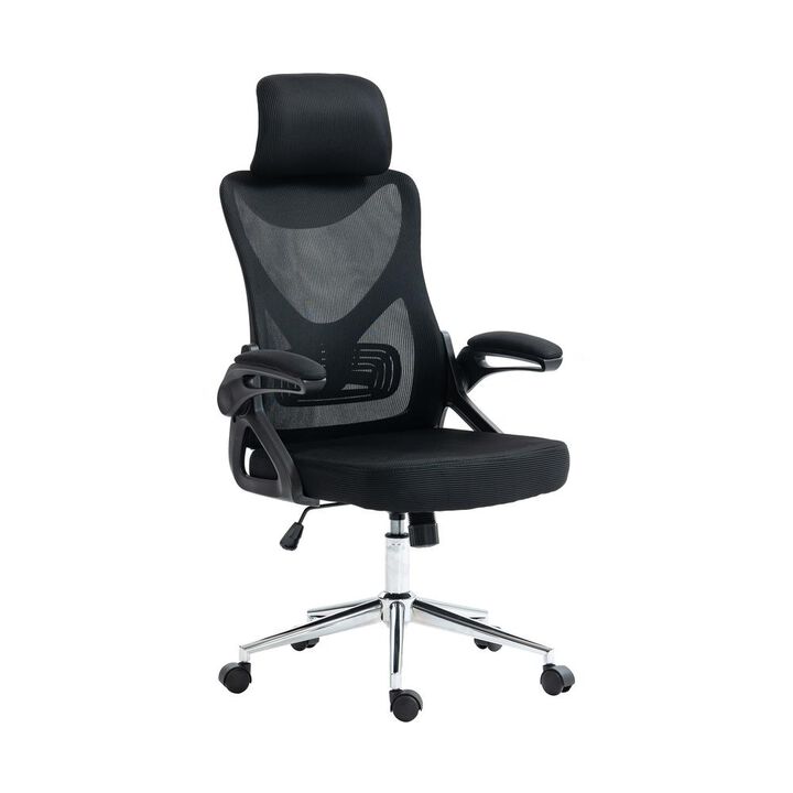 Techni Mobili Office Chair with Lumbar Support & Adjustable Headrest