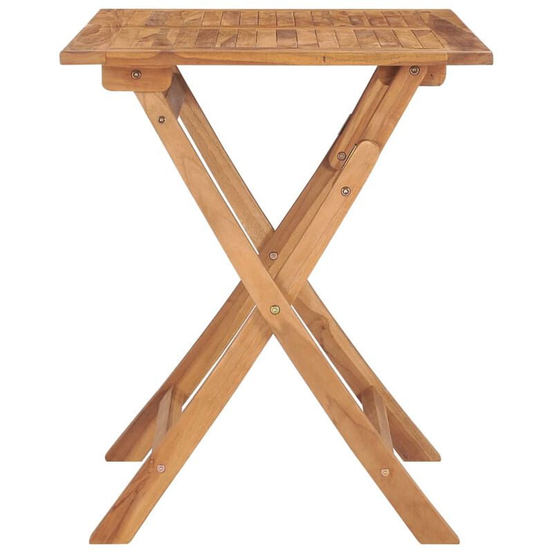 vidaXL Folding Garden Dining Table 35.4"x23.6"x29.5" Solid Teak Wood