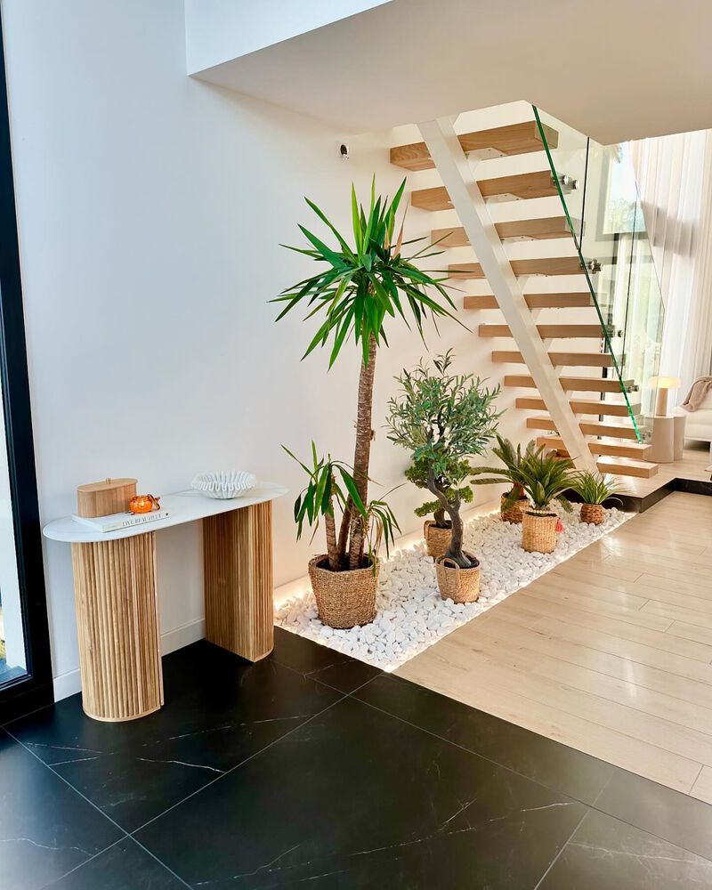 Scandinavian Wooden Console Table with Storage