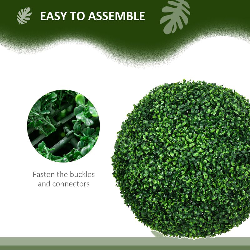19.75" Artificial Boxwood Topiary: 2-Pack, Ball Shaped