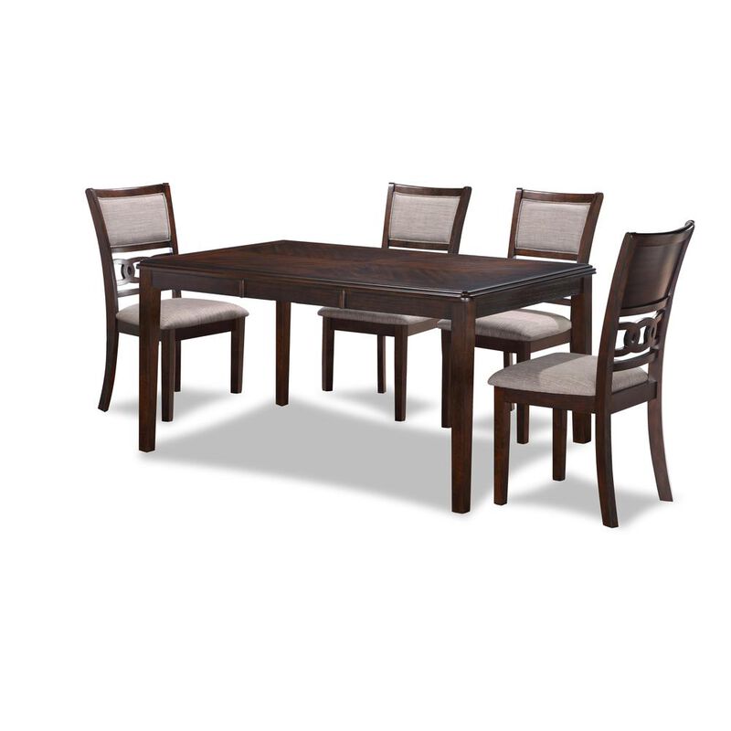 New Classic Furniture Gia 6 Pc Dining Table, 4 Chairs & Bench -Cherry