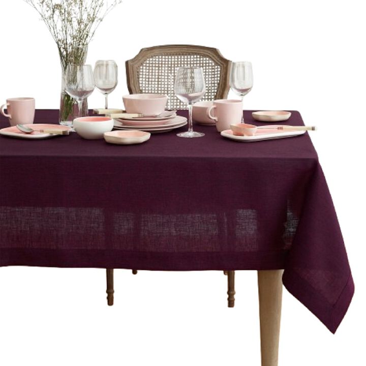 Solino Home 100% Pure Linen Dinner Napkins 20 x 20 Inch Set of 6 | Classic Hemstitch