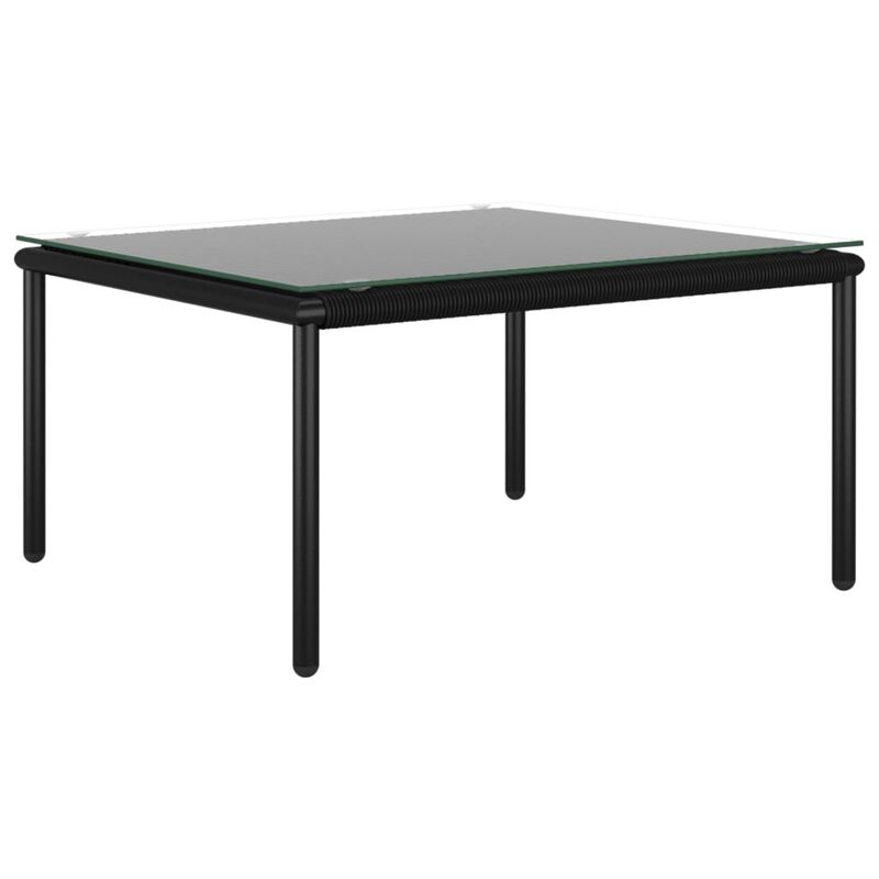 vidaXL 6 Piece Garden Lounge Set with Cushions Black PVC