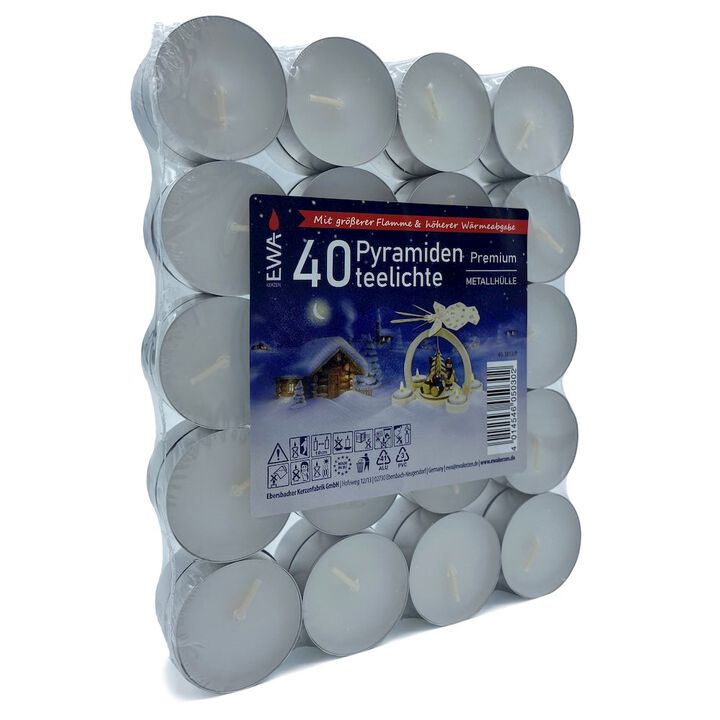 EWA German Tealight Candle - Pack of 40