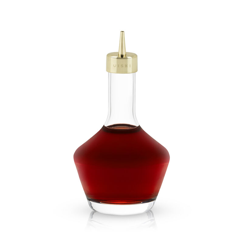Bitters Bottle with Dasher Top in Gold