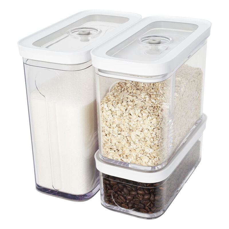 ZWILLING Fresh & Save Cube Box Set, 5-pc, Plastic, Airtight Dry Food Storage Container, Medium Cube Set