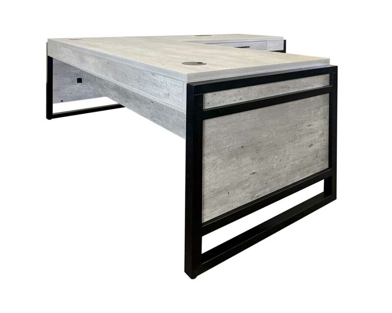 Mason Open L-desk and Writing Table in Grey