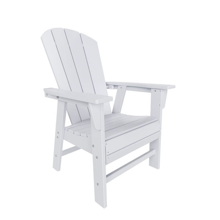 WestinTrends Malibu Outdoor Patio HDPE Plastic Adirondack Dining Chair