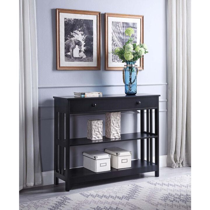 Convience Concept, Inc. Mission 1 Drawer Console Table with Shelves