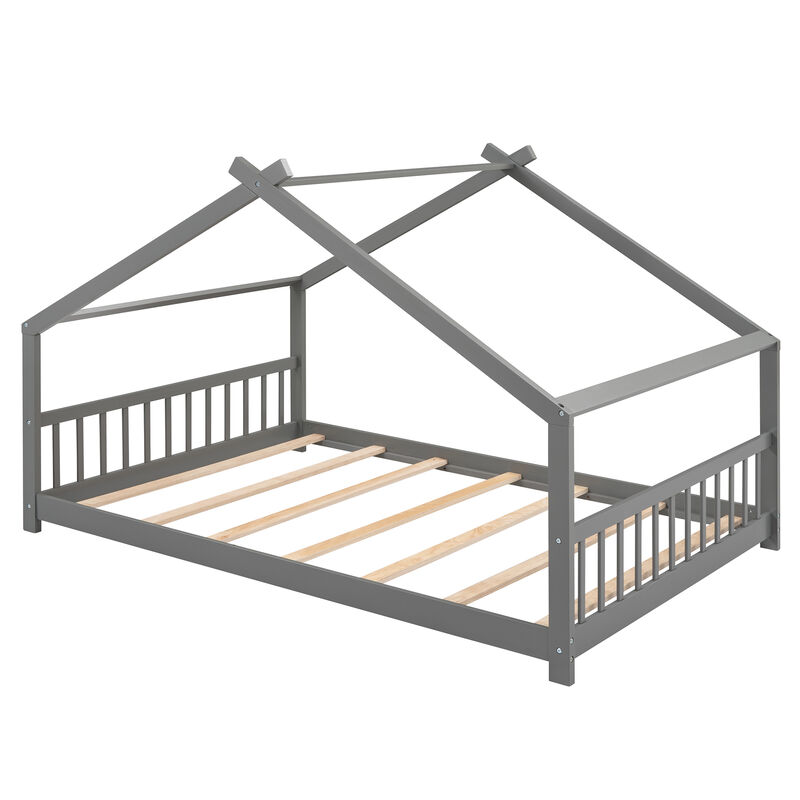Merax Full Size House Bed Wood Bed