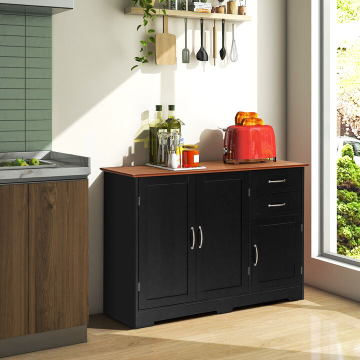 Buffet Storage Cabinet with 2-Door Cabinet and 2 Drawers