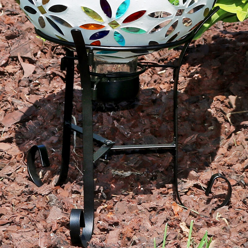 Sunnydaze Traditional Style Steel Outdoor Gazing Globe Stand - Black