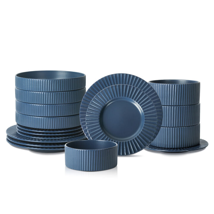 Christian Siriano Lusso Stoneware 16 Piece Dinnerware Set