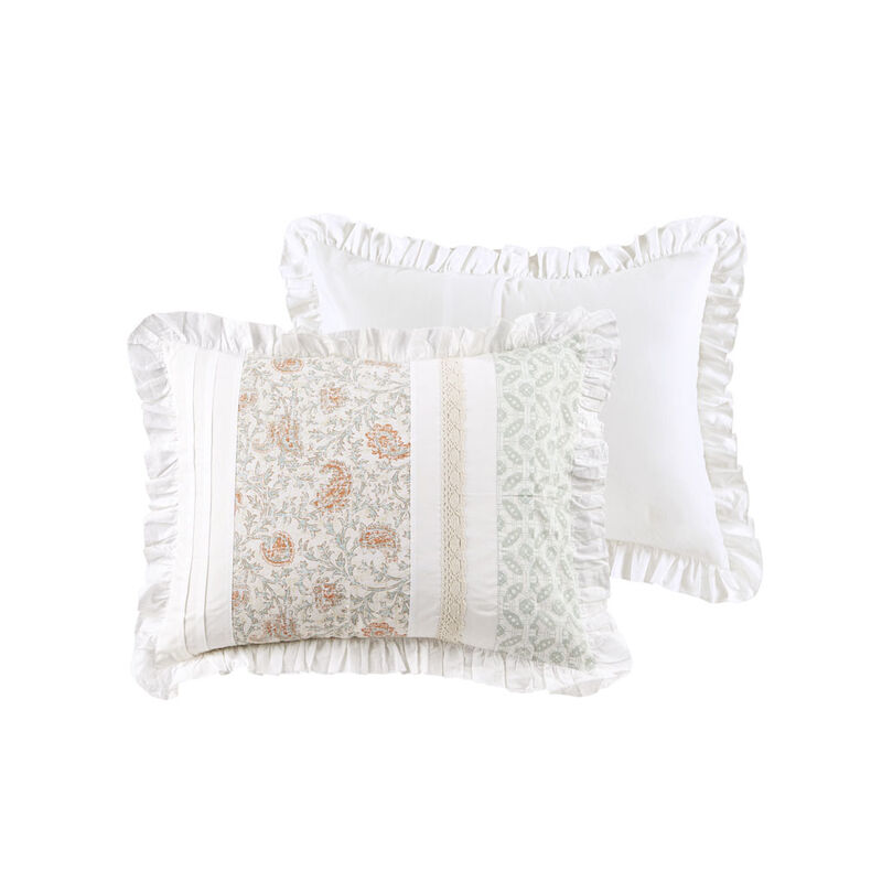 Gracie Mills Singleton 9-Piece Cotton Percale Comforter Set with Paisley Print