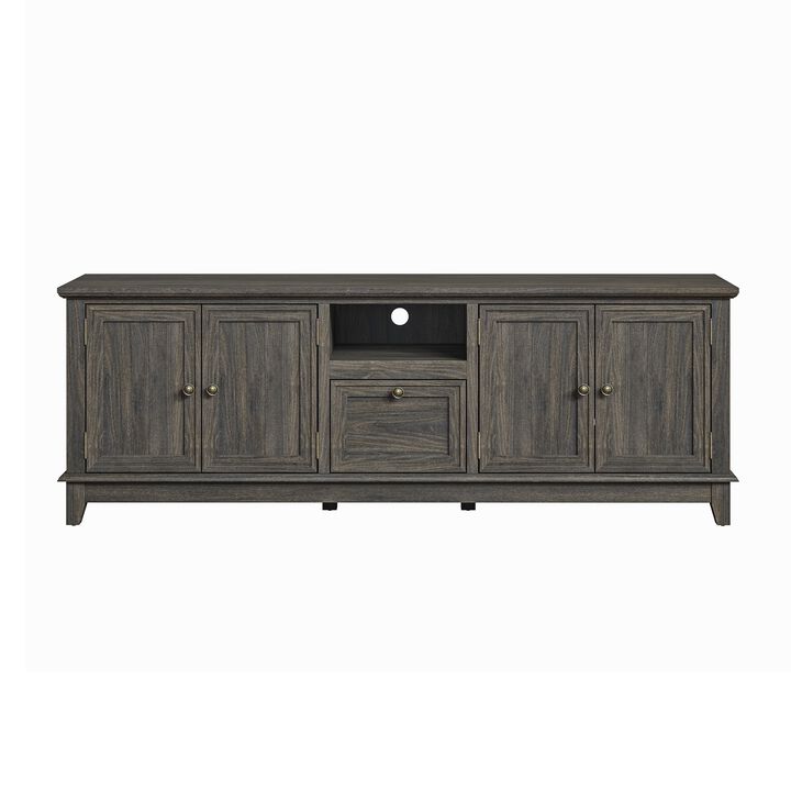 FESTIVO Rustic 72-Inch TV Stand with Adjustable Shelves, Hidden Storage