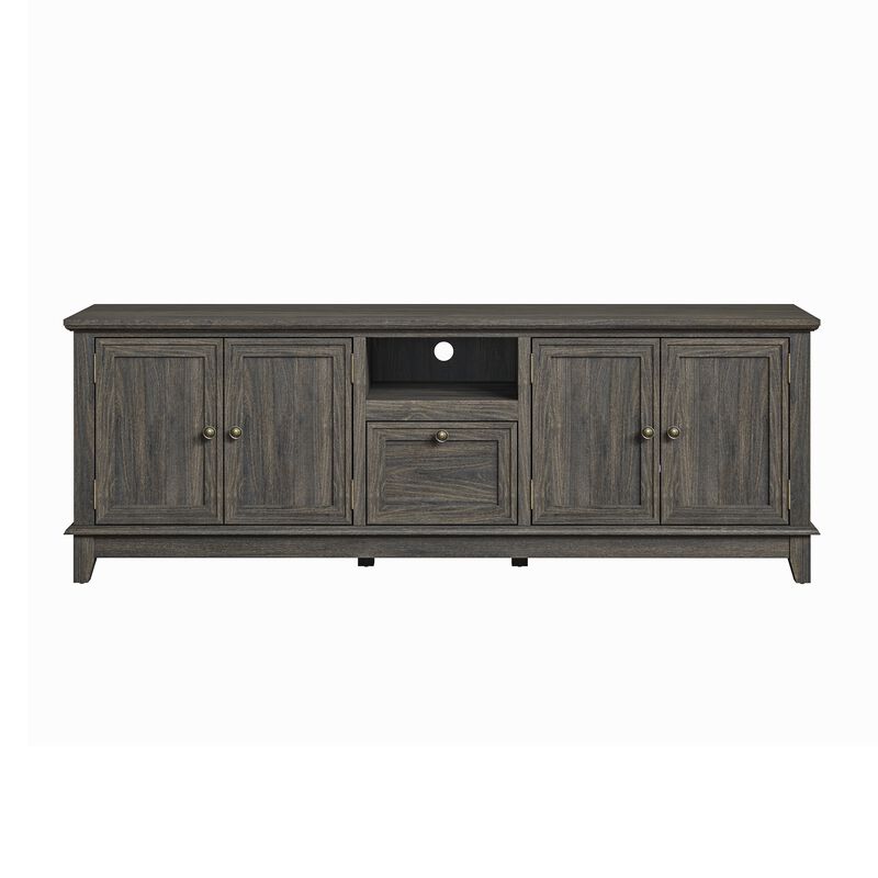 FESTIVO Rustic 72-Inch TV Stand with Adjustable Shelves, Hidden Storage