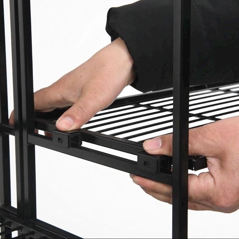 Convenience Concepts Xtra Storage 4 Tier Folding Metal Shelves with Set of 4 Extension Shelves